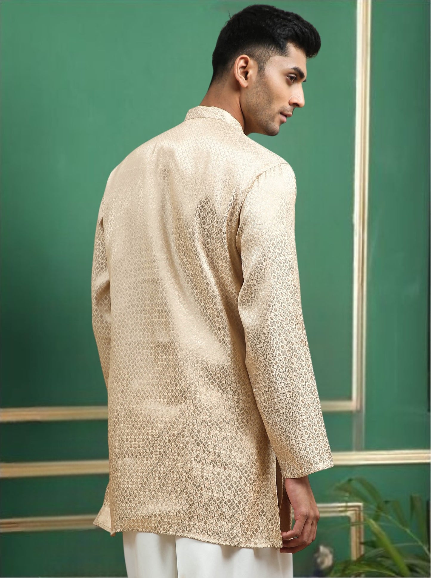 Tattva Mellow Toned brocade Polyster Short Kurta