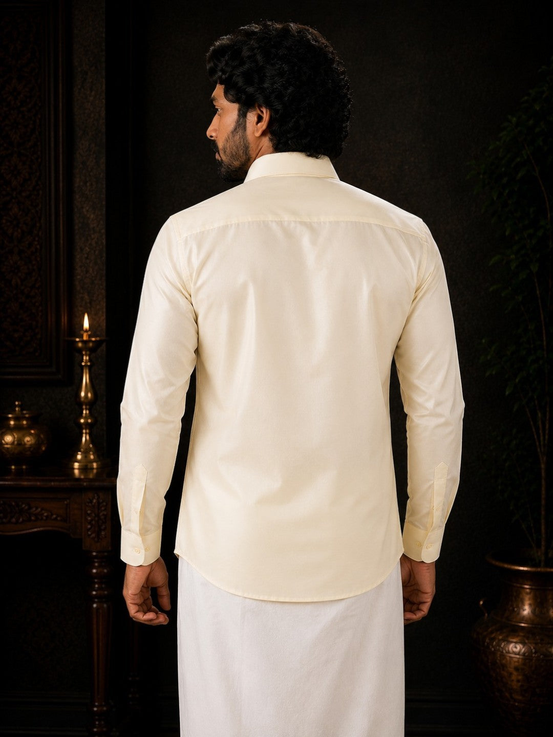 Tattva Mens White Solid Shirt