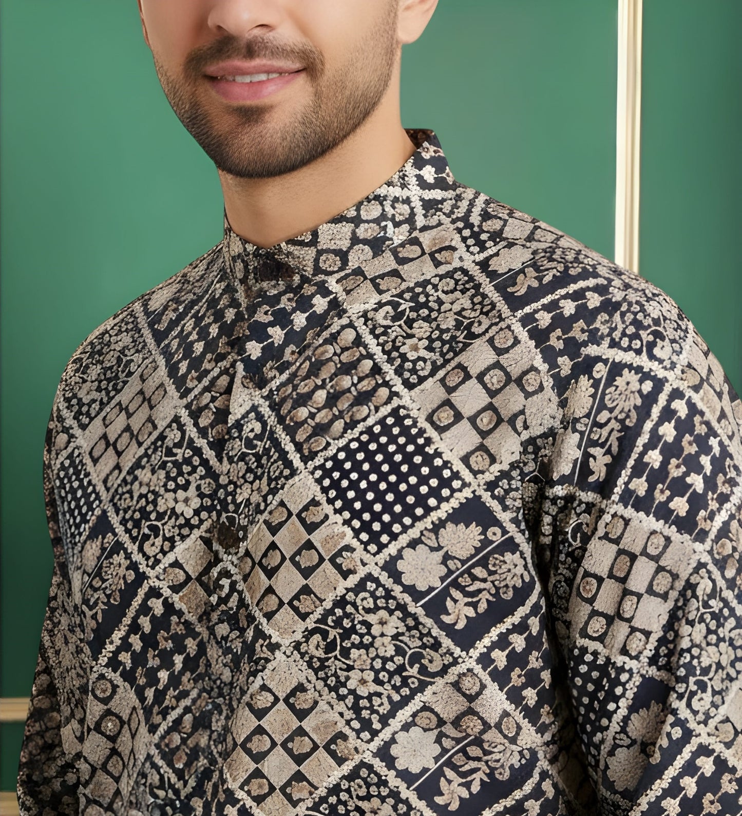 Tattva Men Printed Super Short Kurta