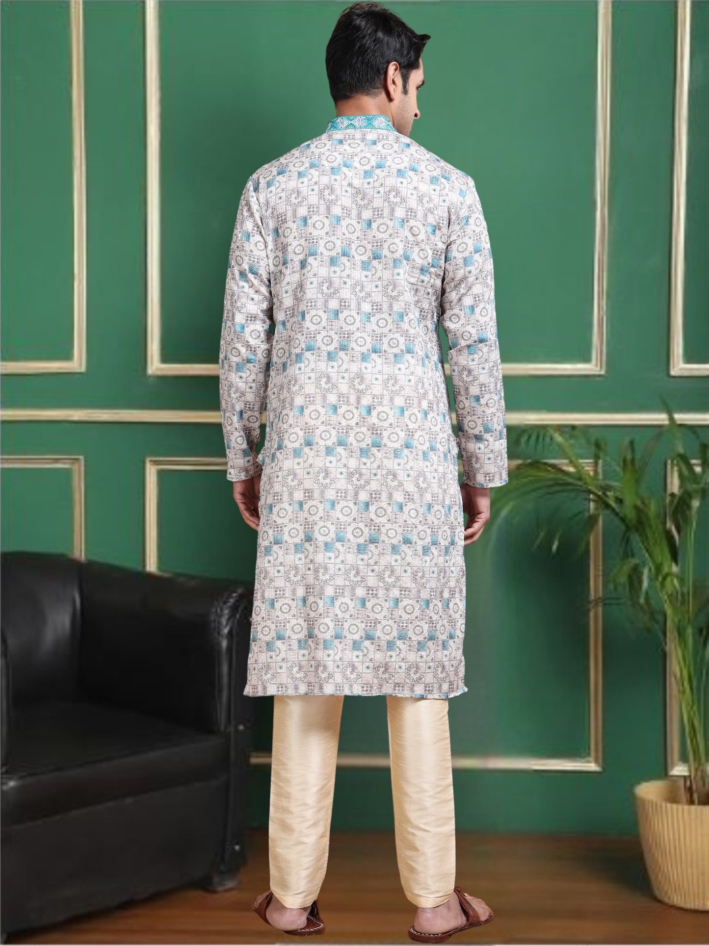 Tattva Men Empire Sequinned Kurta with Pyjamas