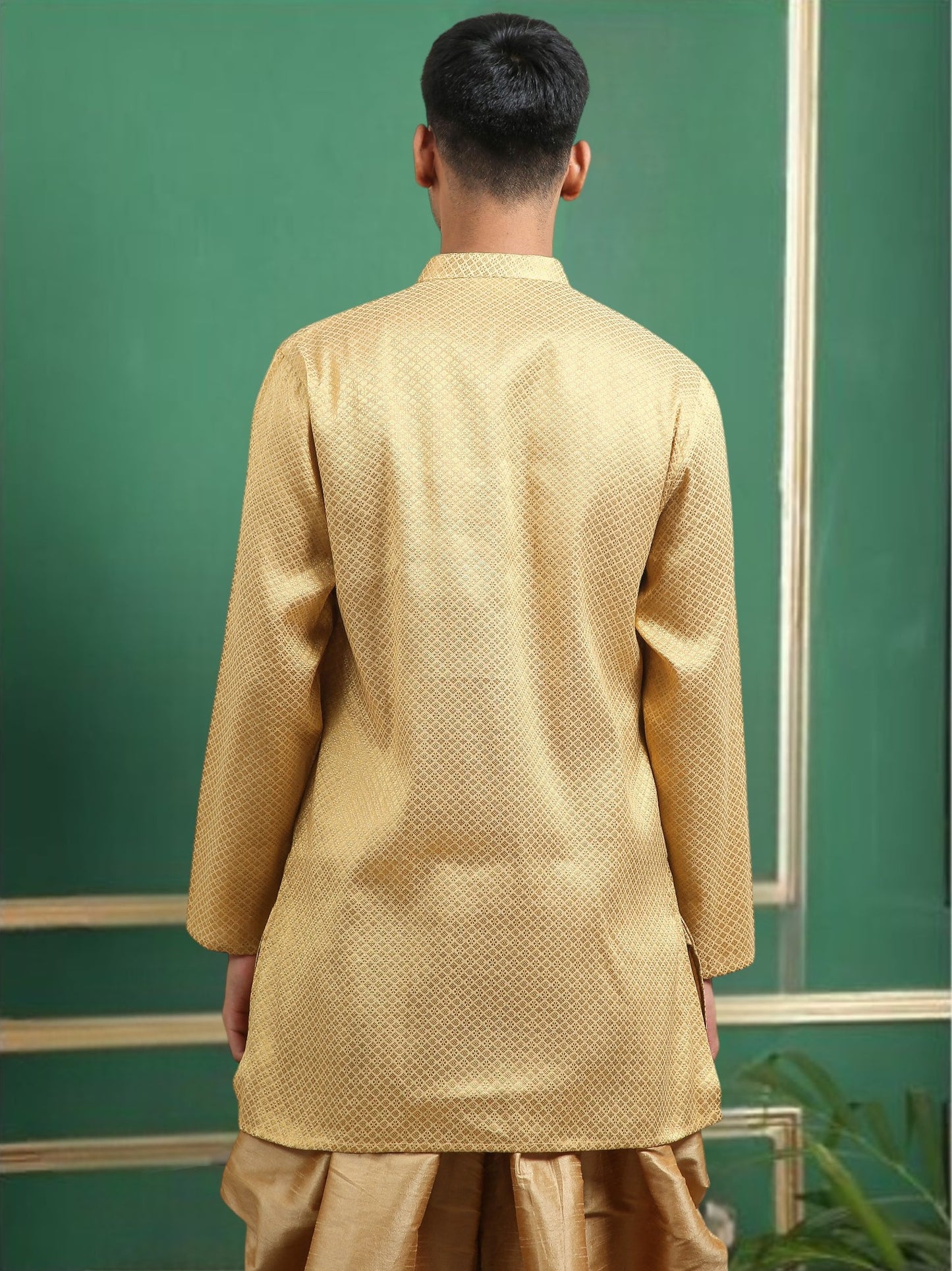 Tattva Honey Toned brocade Polyster Short Kurta
