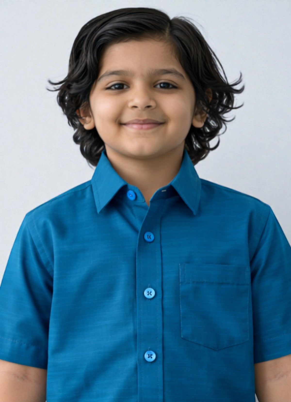 TATTVA Boys Solid Cotton Half Sleeves Shirt