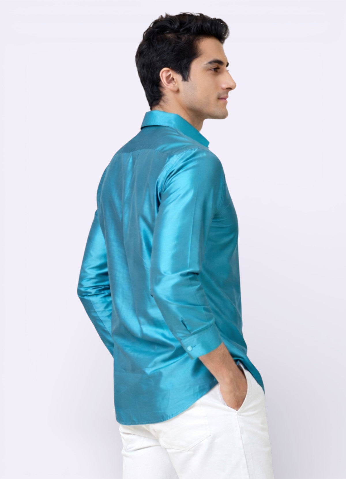 Tattva Men Solid Premium Polyester Casual Shirt