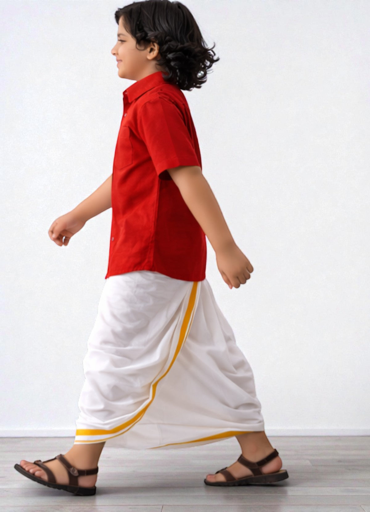 TATTVA Boys Solid Cotton Half Sleeves Shirt