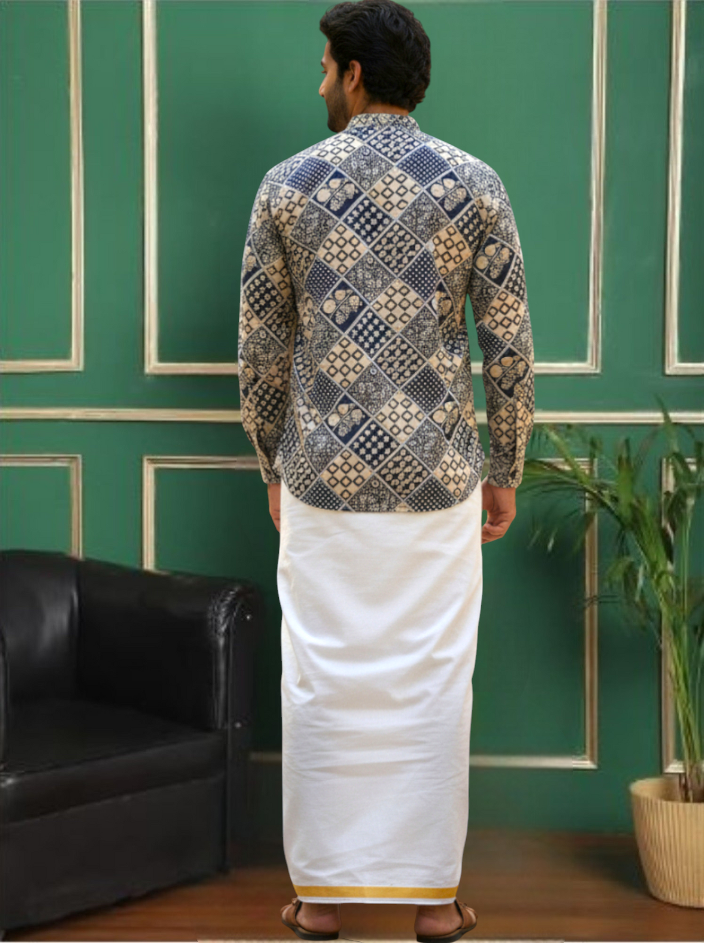 Tattva Men Printed Super Short Kurta