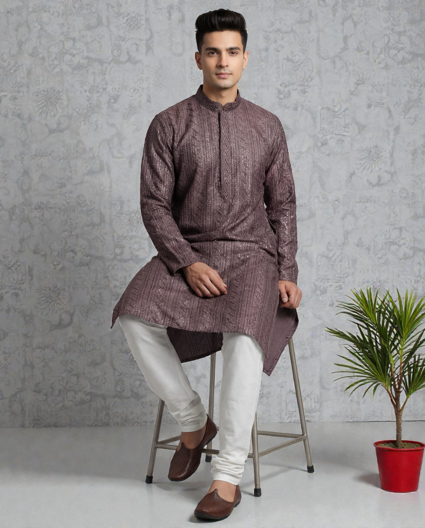 Tattva Men Printed Regular Kurta with Pyjama