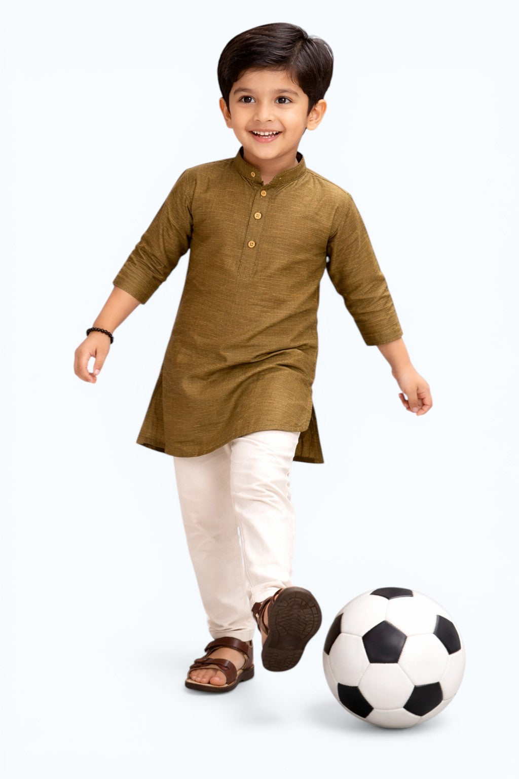 TATTVA Boys Cotton Solid Ethnic Kurta