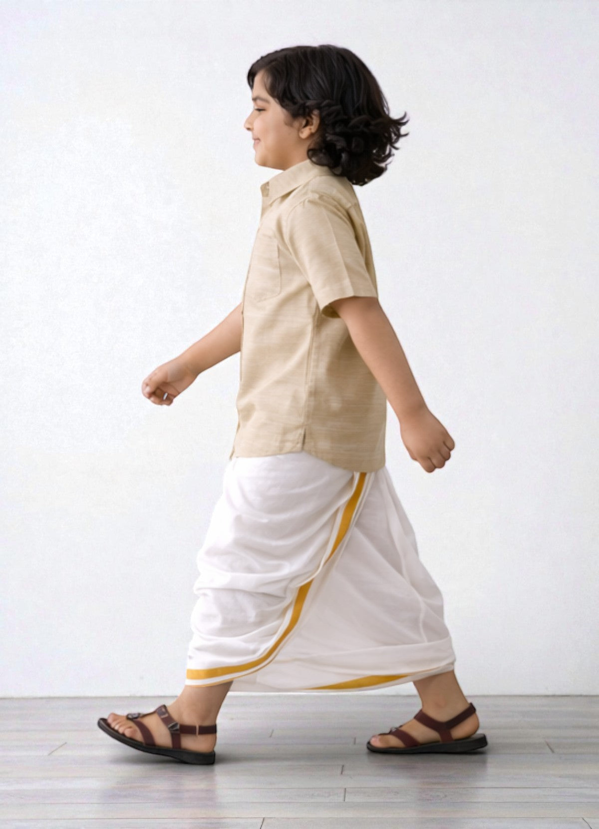 TATTVA Boys Solid Cotton Half Sleeves Shirt