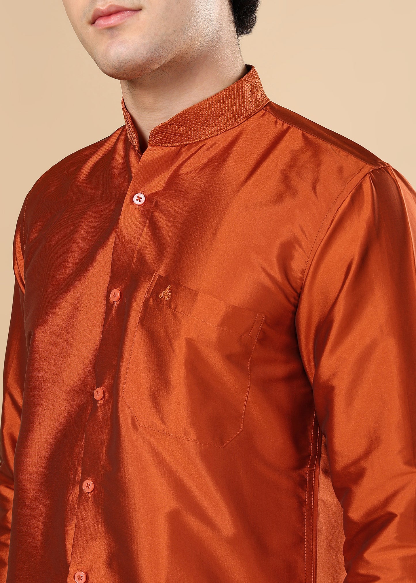 Tattva Men Copper Solid Shirt