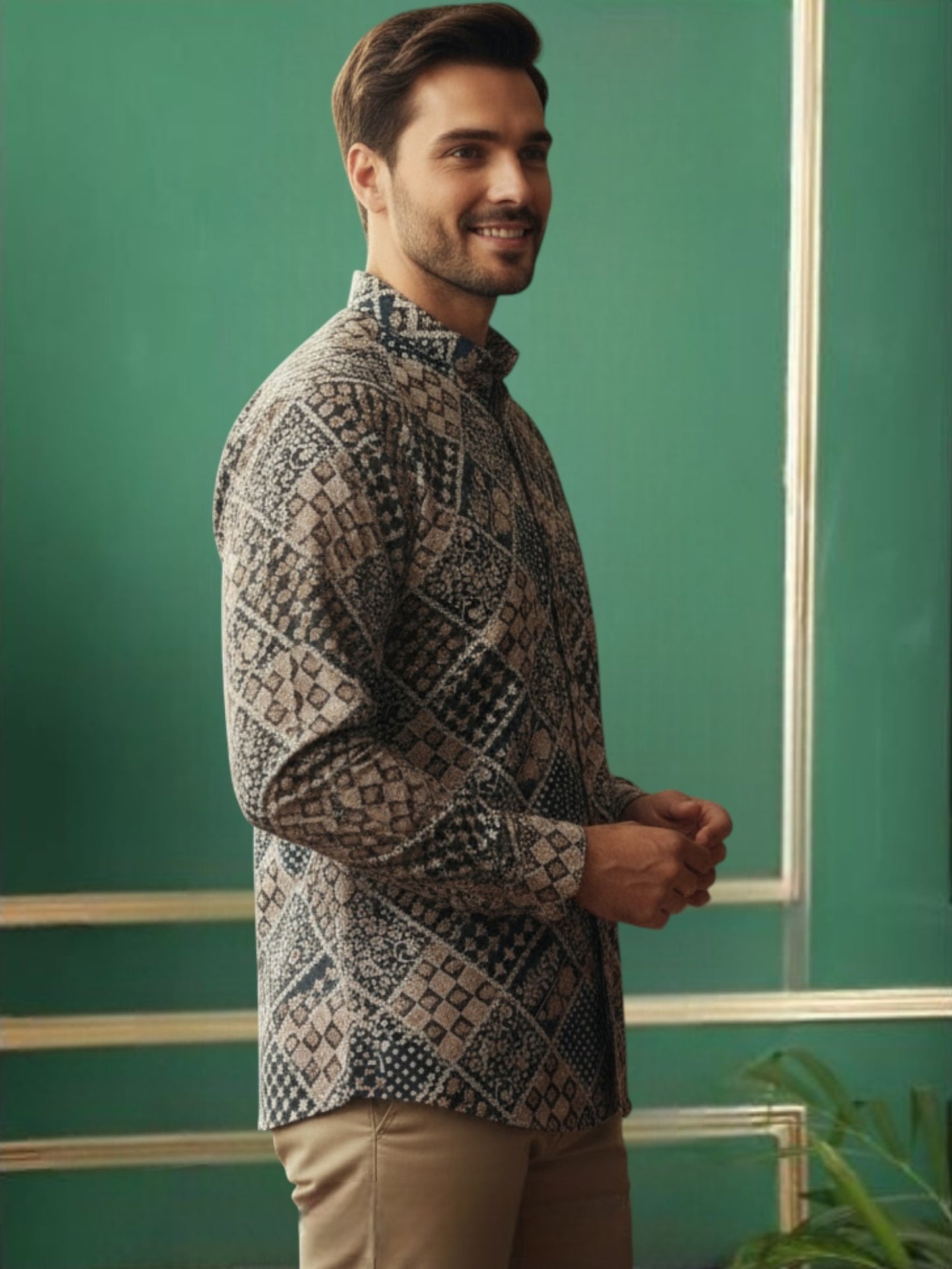 Tattva Men Printed Super Short Kurta