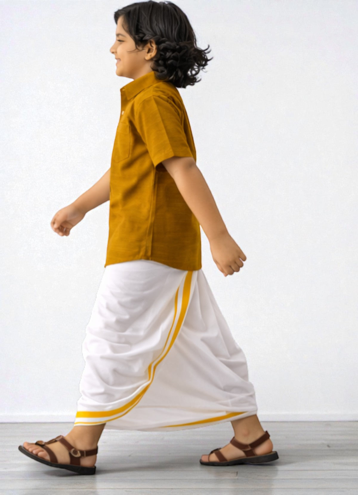 TATTVA Boys Solid Cotton Half Sleeves Shirt