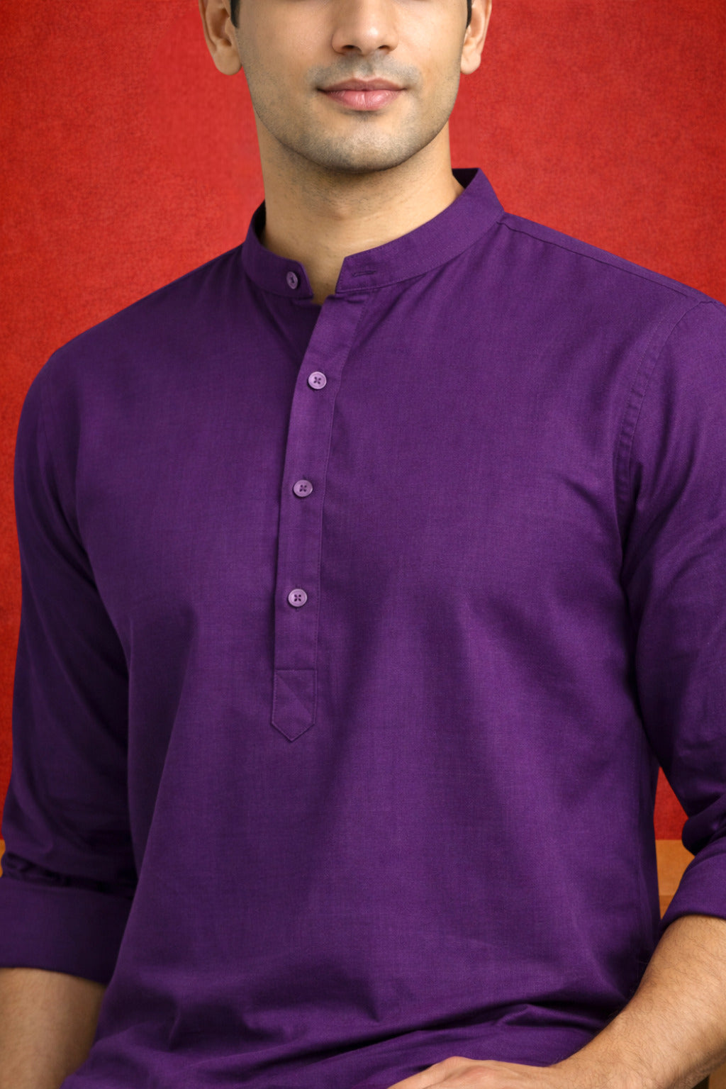 Tattva Men Premium Cotton Printed Straight Kurta