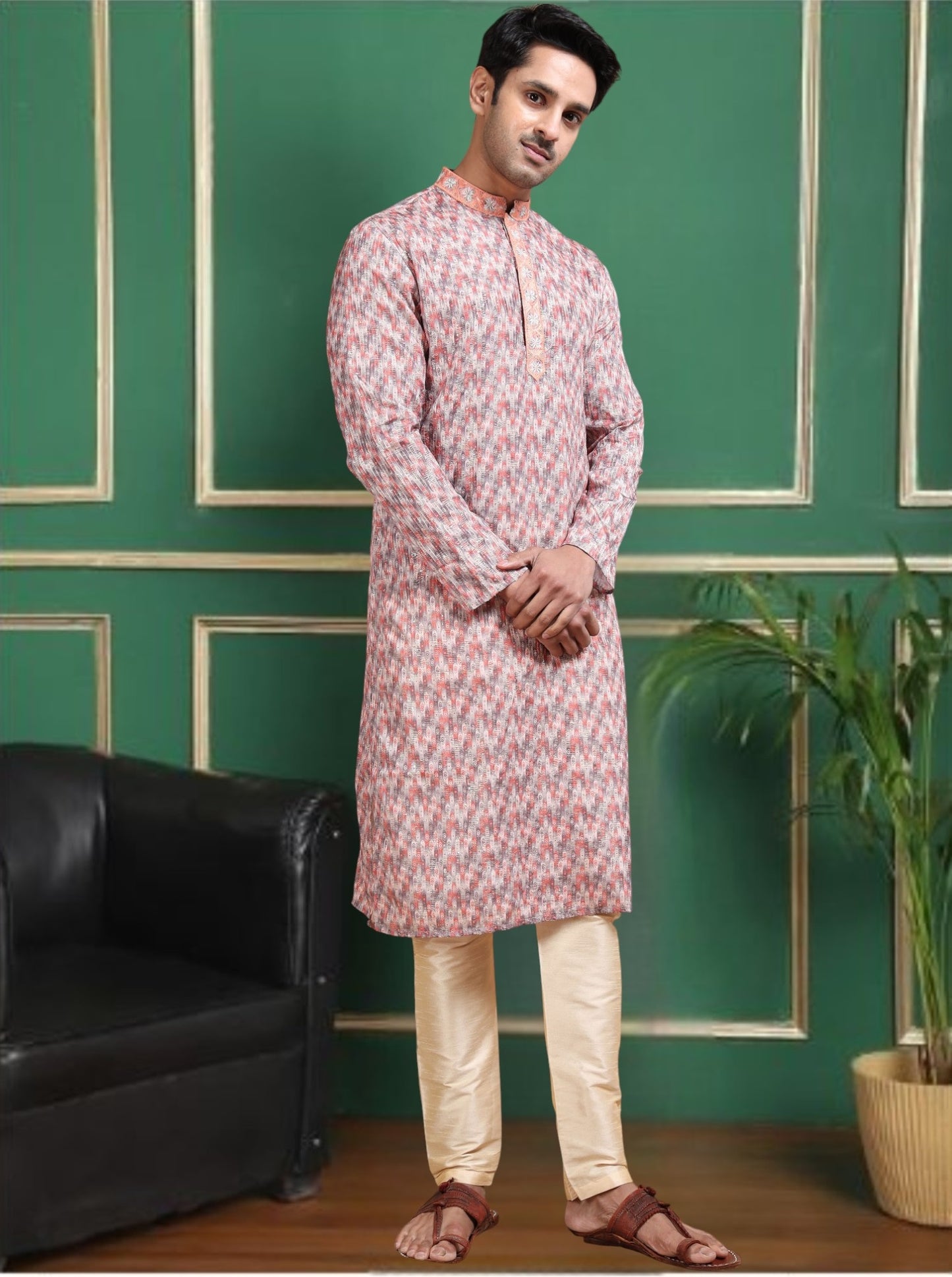 Tattva Men Empire Sequinned Kurta with Pyjamas