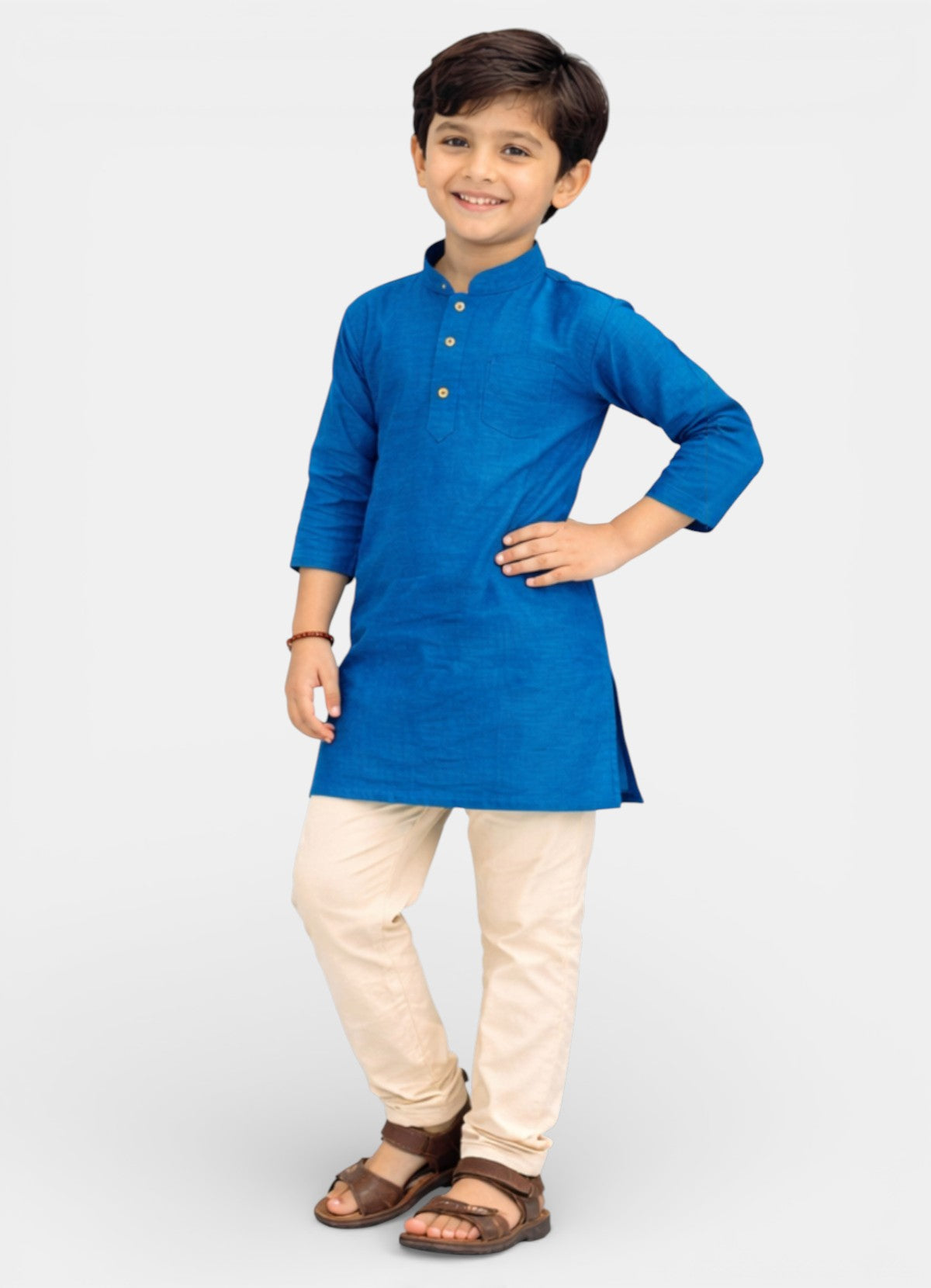 TATTVA Boys Cotton Solid Ethnic Kurta
