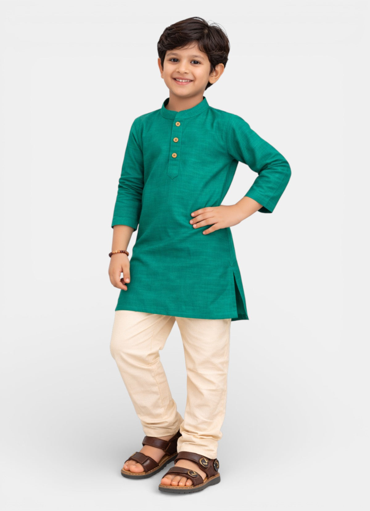 TATTVA Boys Cotton Solid Ethnic Kurta