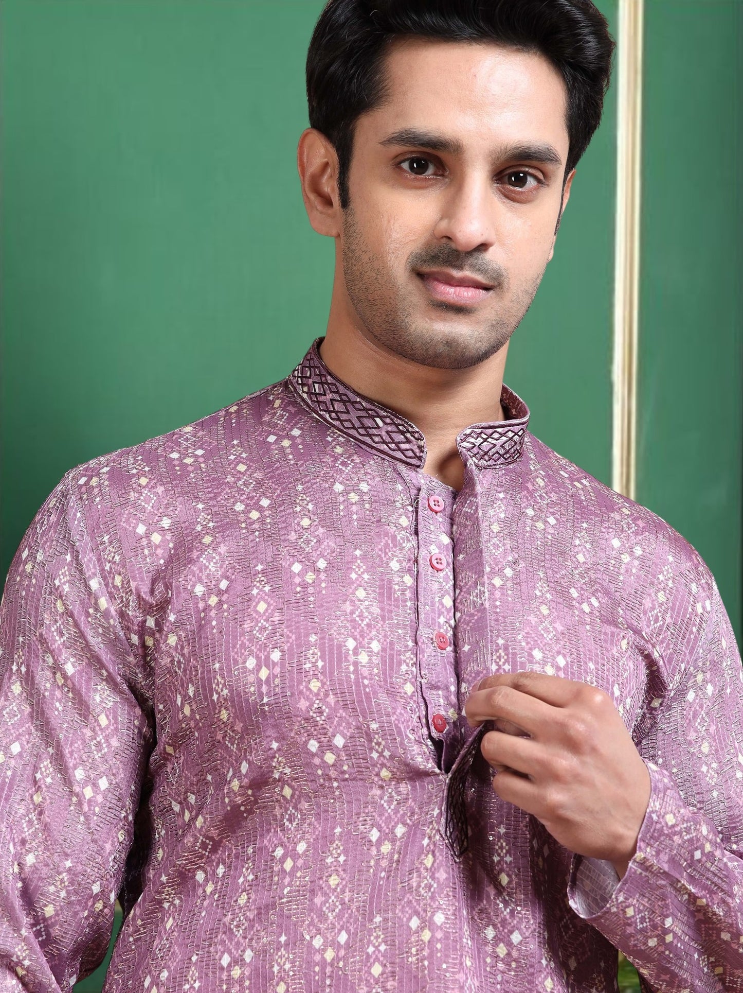 Tattva Men Empire Sequinned Kurta with Pyjamas