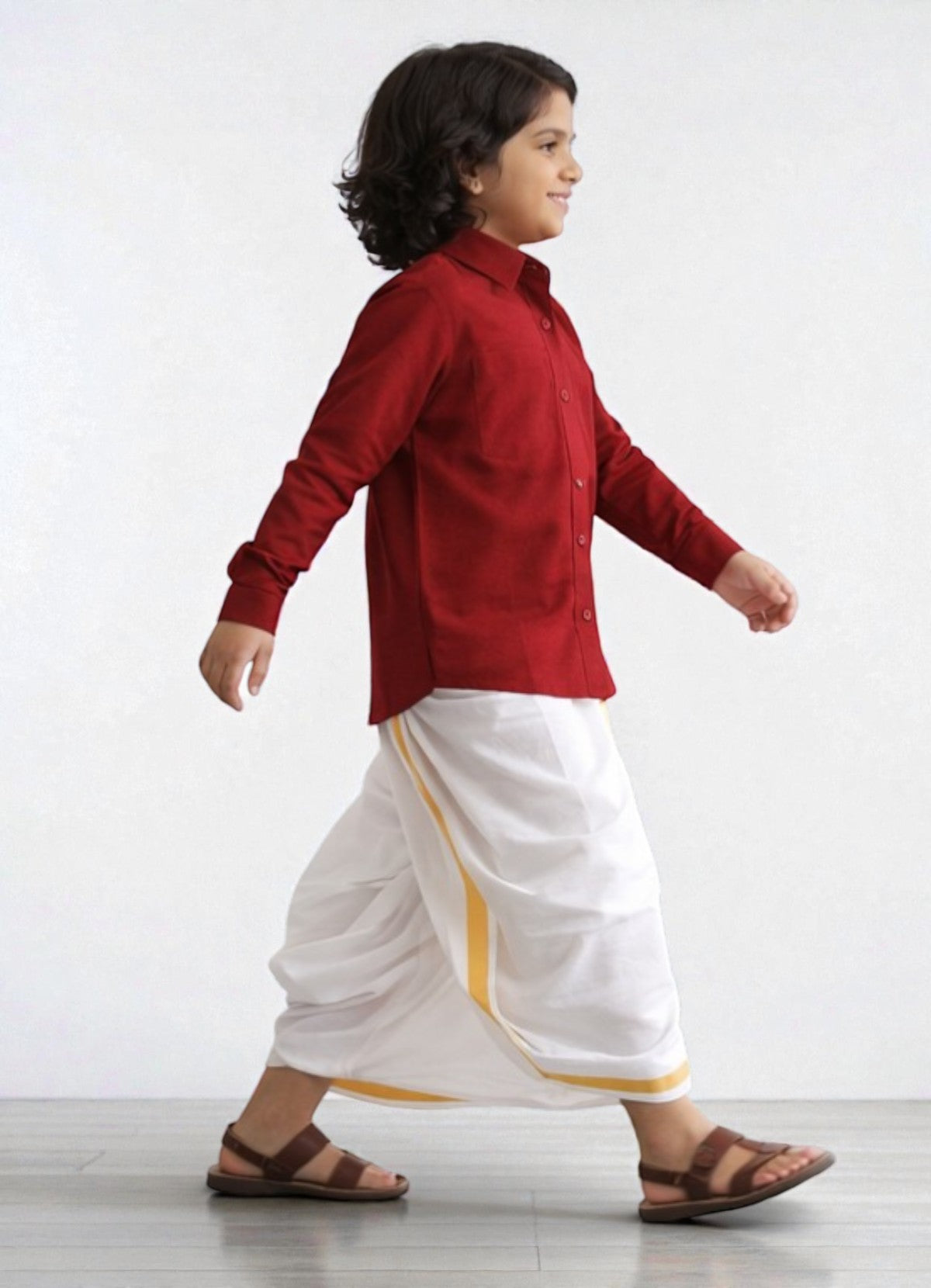 TATTVA Boys Solid Cotton Full Sleeves Shirt