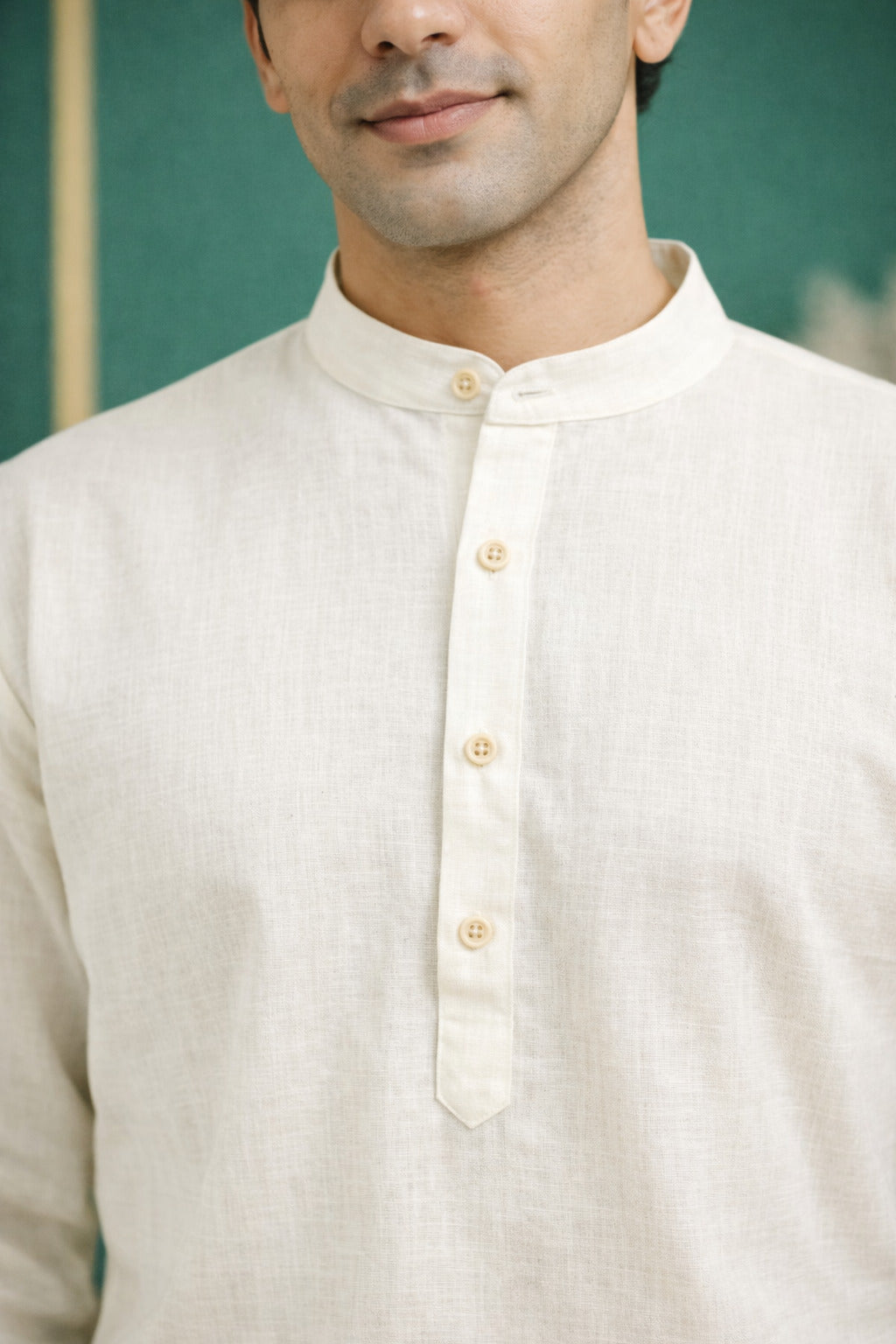 Tattva Men Premium Cotton Solid Straight Kurta