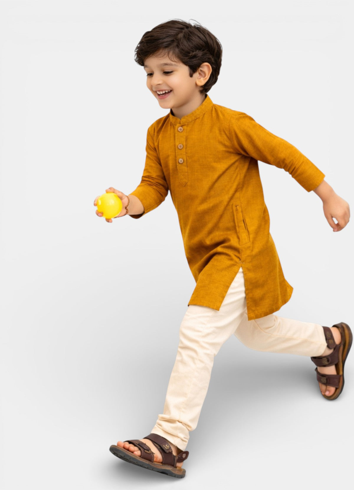 TATTVA Boys Cotton Solid Ethnic Kurta
