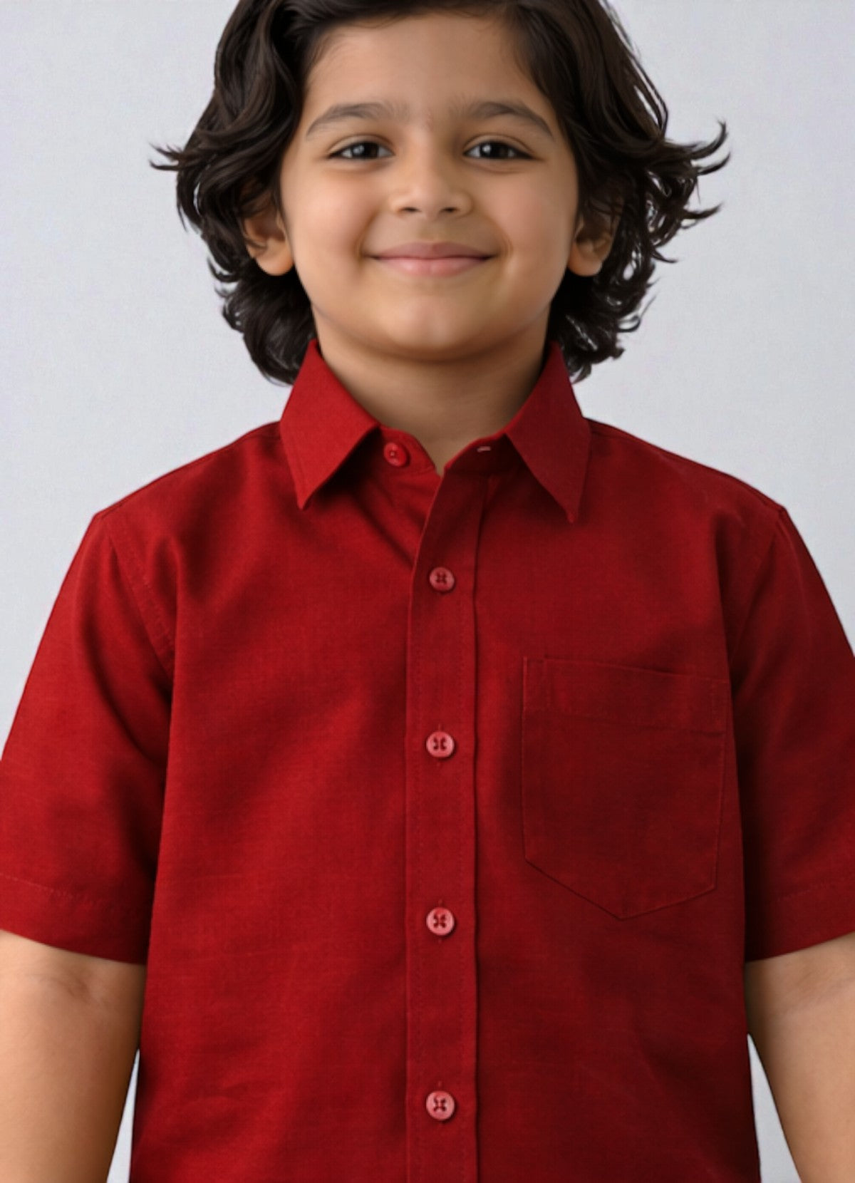 TATTVA Boys Solid Cotton Half Sleeves Shirt