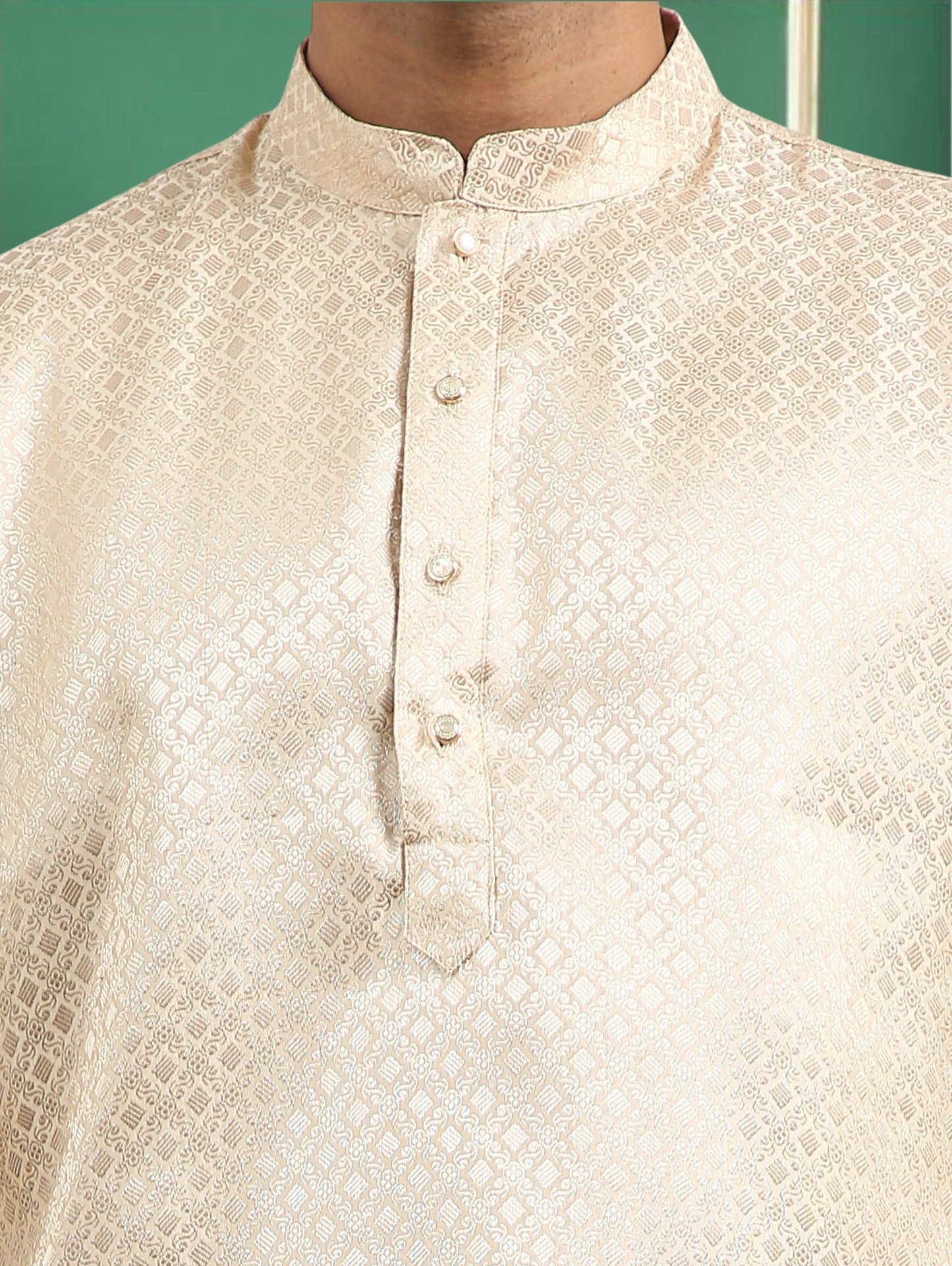 Tattva Mellow Toned brocade Polyster Short Kurta