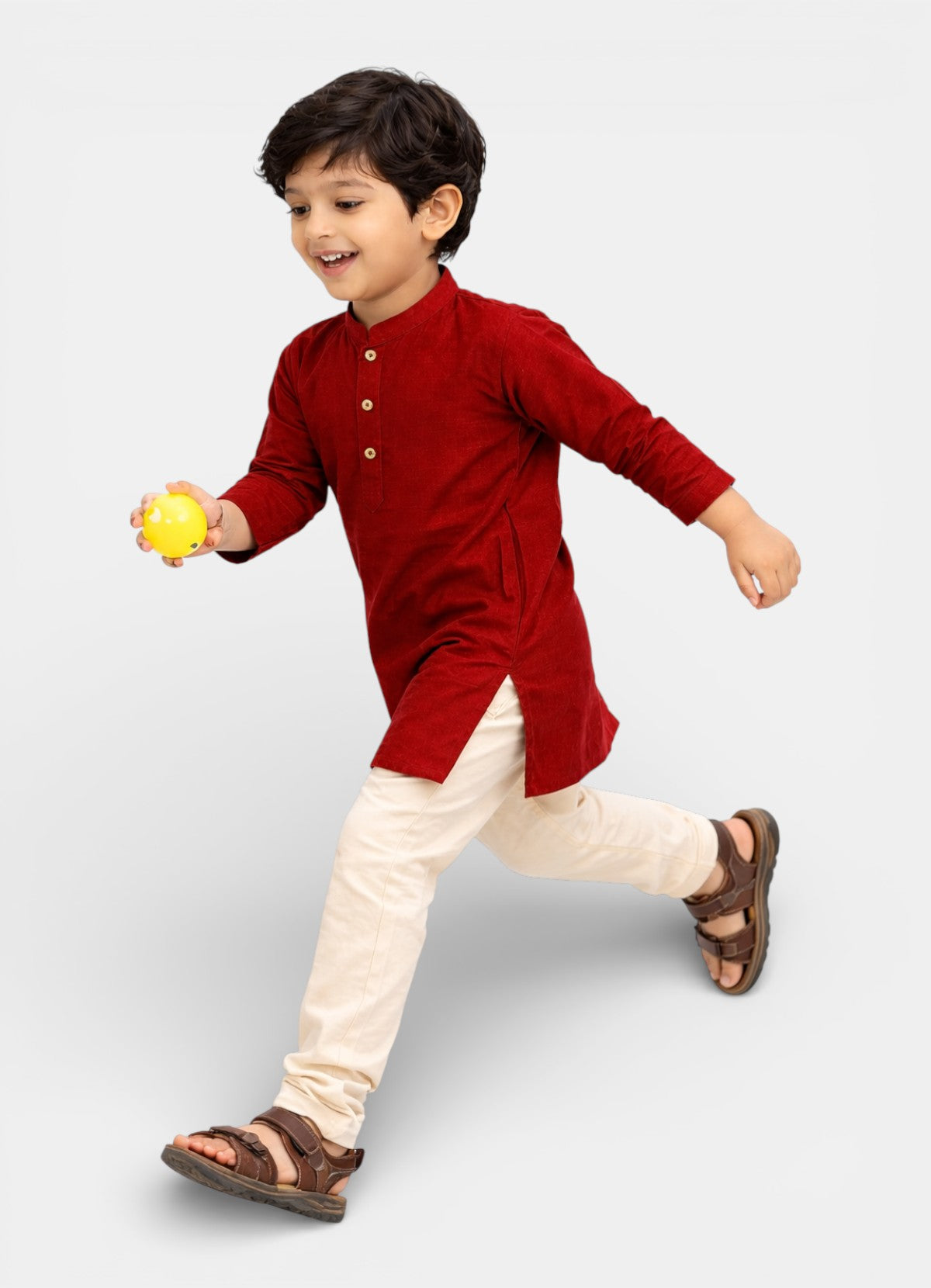 TATTVA Boys Cotton Solid Ethnic Kurta