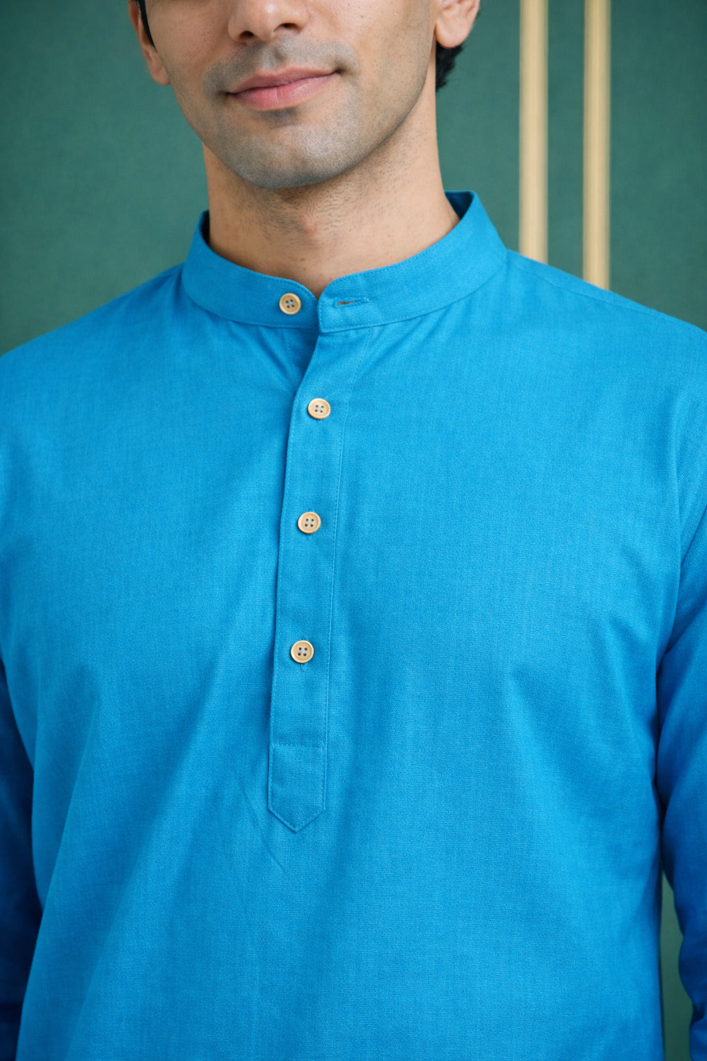 Tattva Men Premium Cotton Solid Straight Kurta