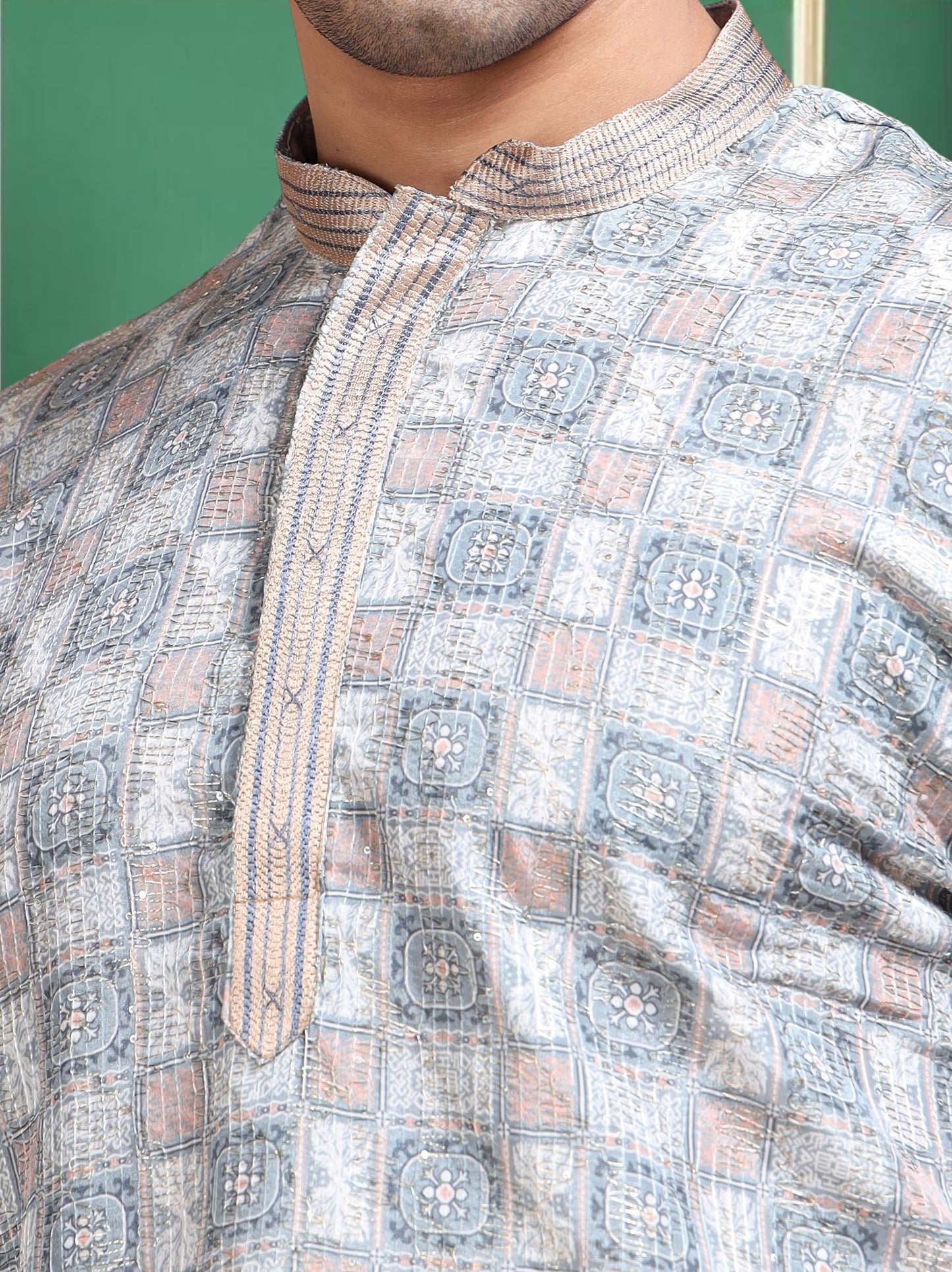 Tattva Men Empire Sequinned Kurta with Pyjamas