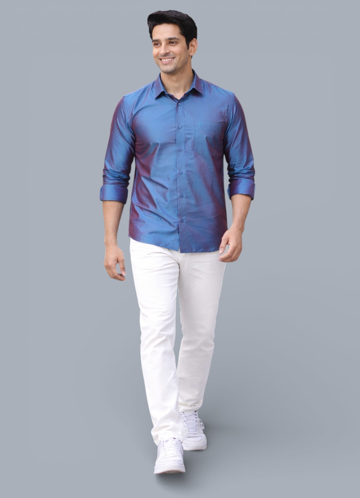 Tattva Men Solid Premium Polyester Casual Shirt
