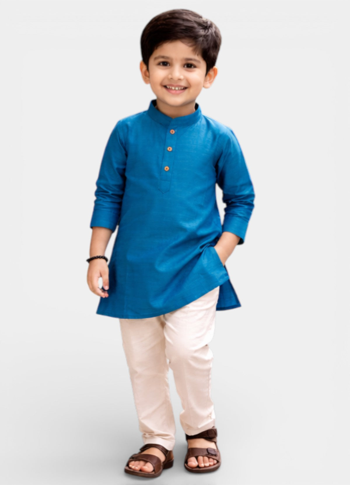 TATTVA Boys Cotton Solid Ethnic Kurta