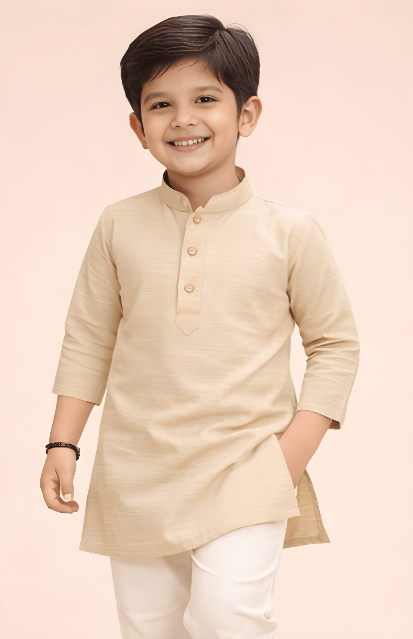 TATTVA Boys Cotton Solid Ethnic Kurta