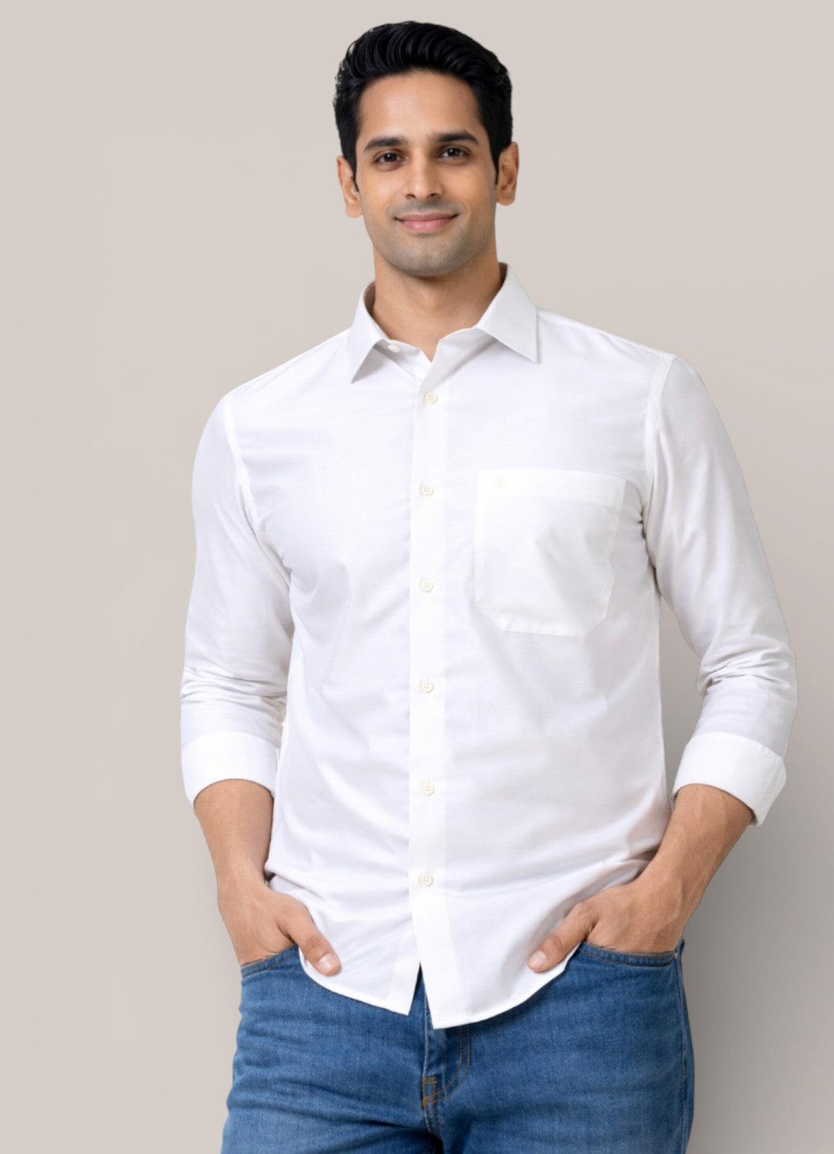 Tattva Men Solid Premium Polyester Casual Shirt