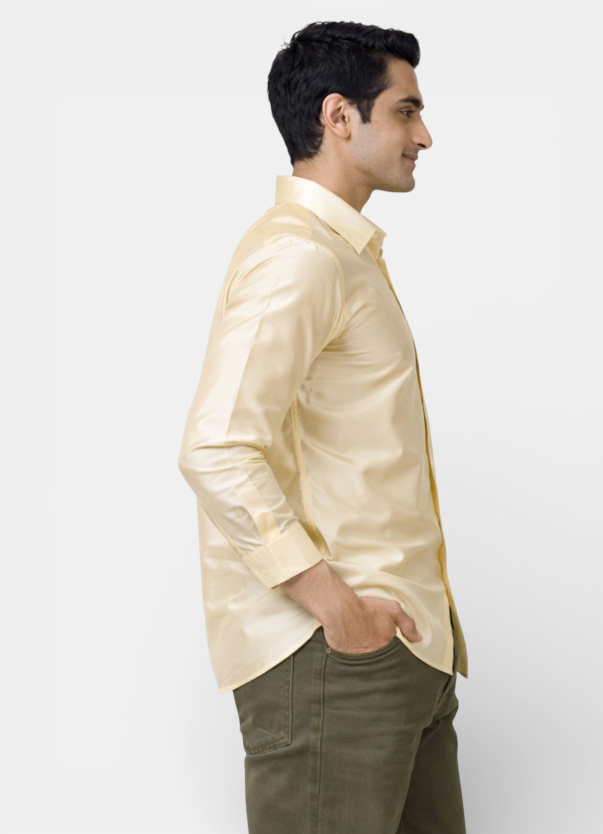 Tattva Men Solid Premium Polyester Casual Shirt