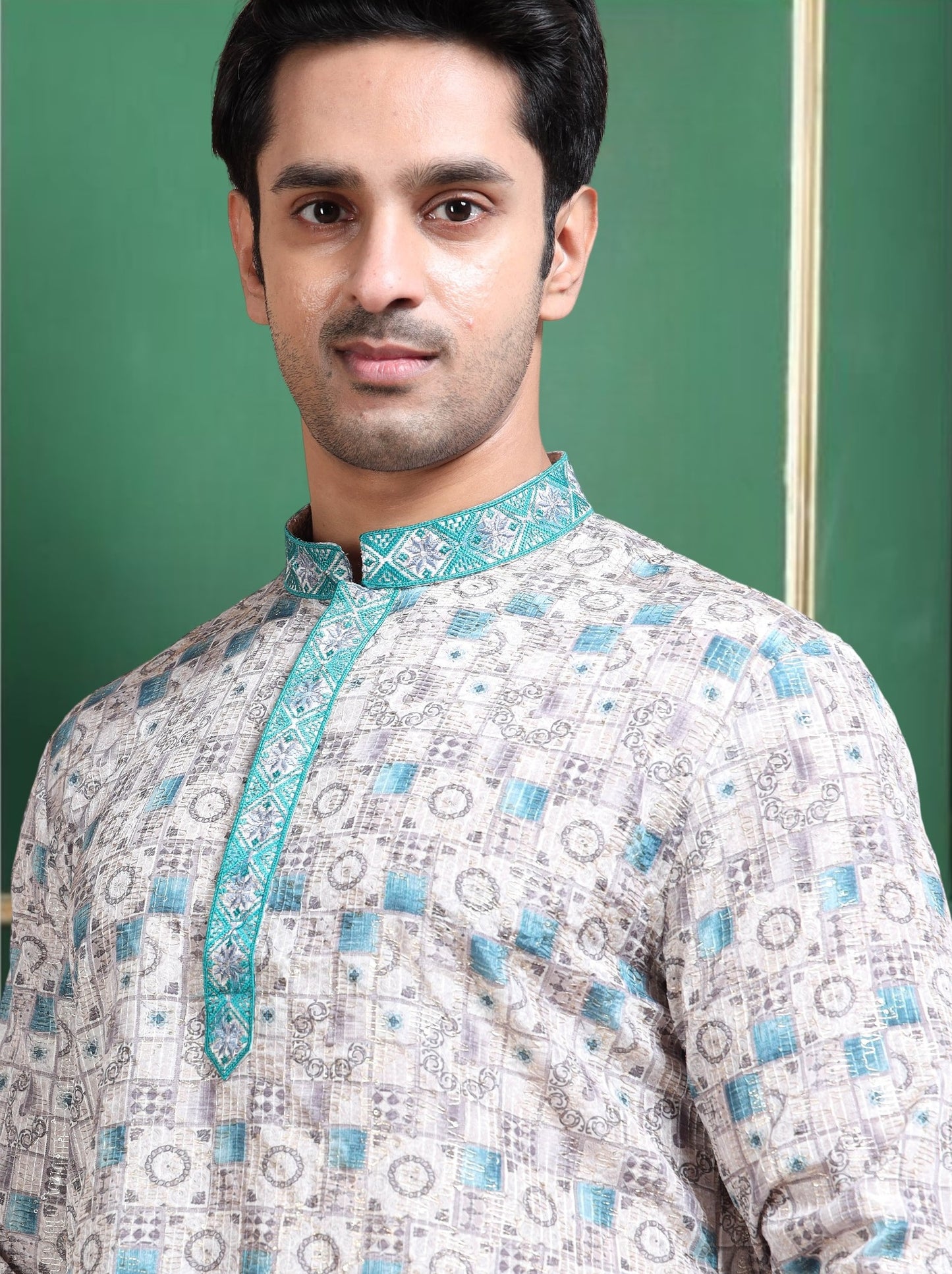 Tattva Men Empire Sequinned Kurta with Pyjamas