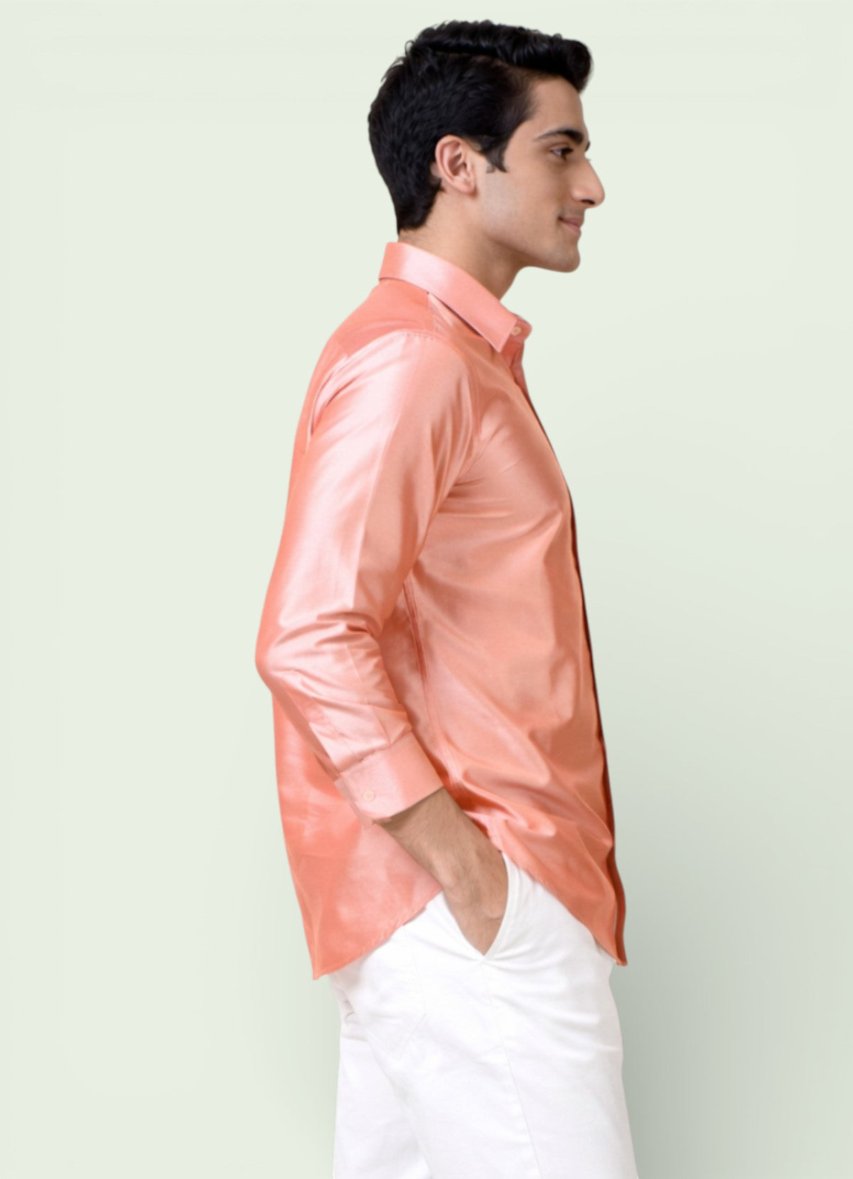 Tattva Men Solid Premium Polyester Casual Shirt