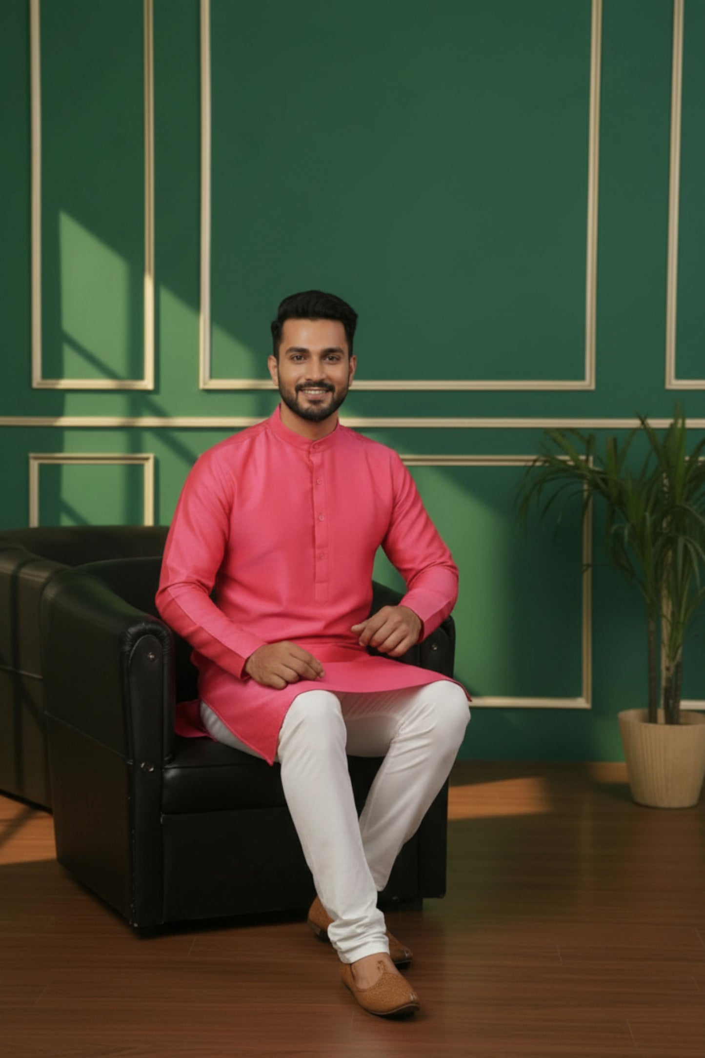 Tattva Men Solid Short Kurta