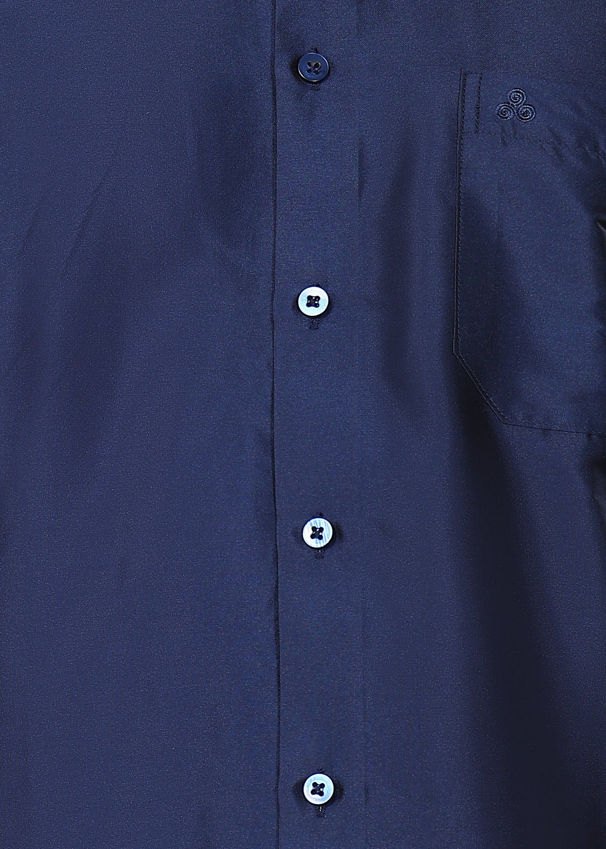 Tattva Mens Navy Blue Solid Shirt
