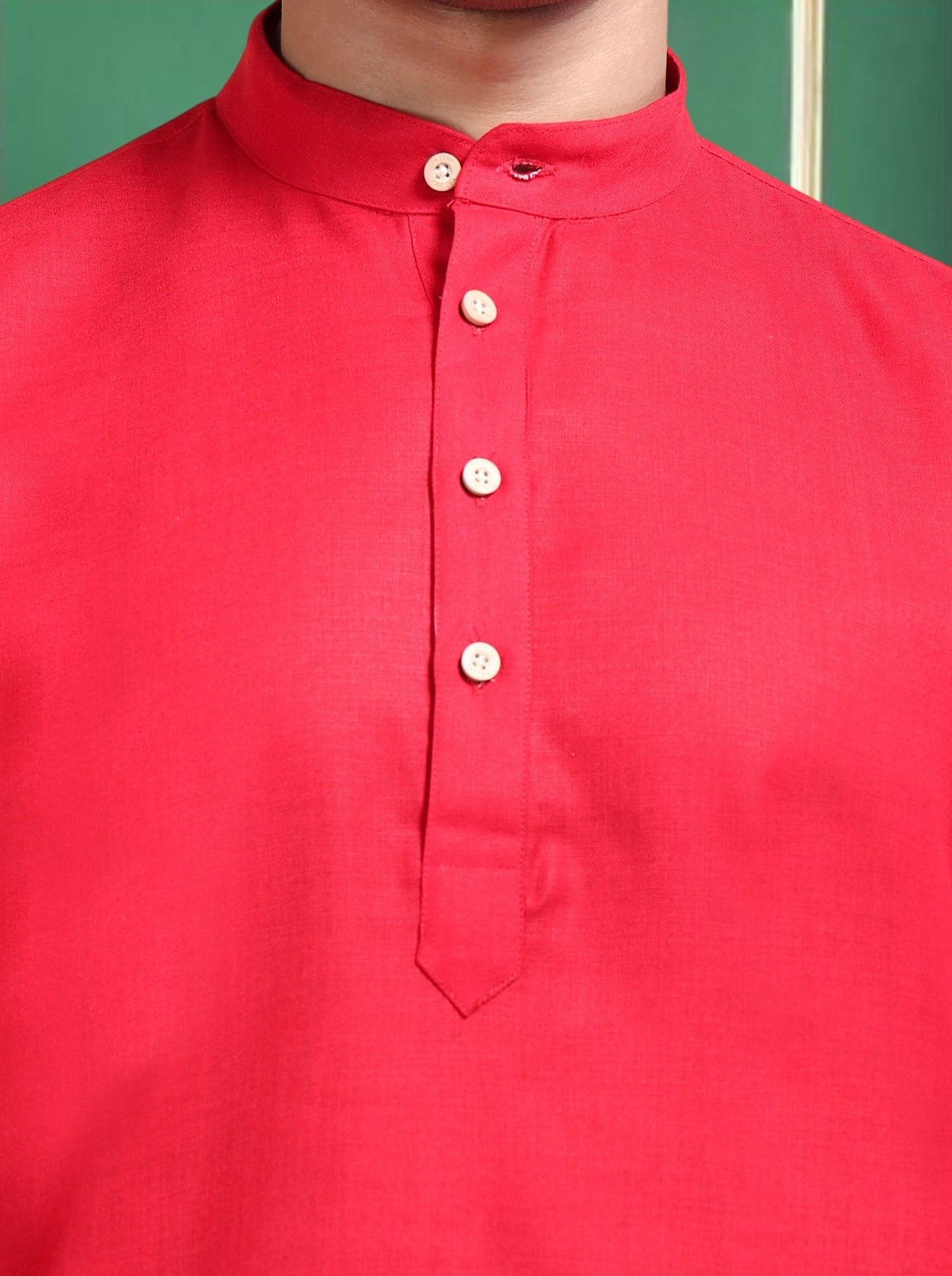 Tattva Solid Mandarin Collar Short Kurta