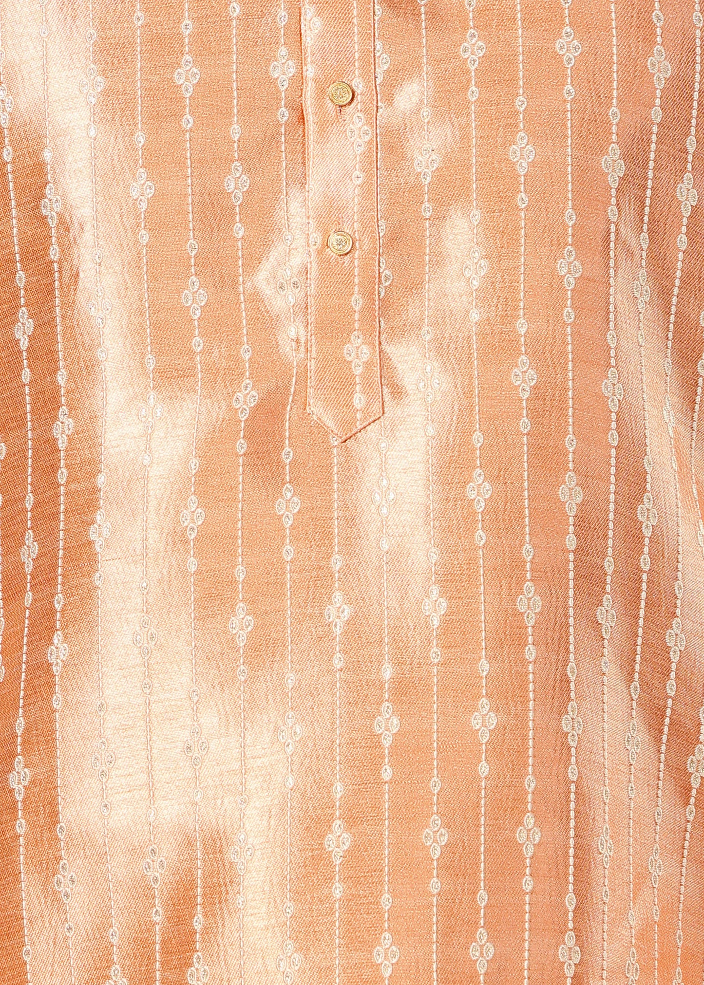 Tattva Orange Printed Short Kurta