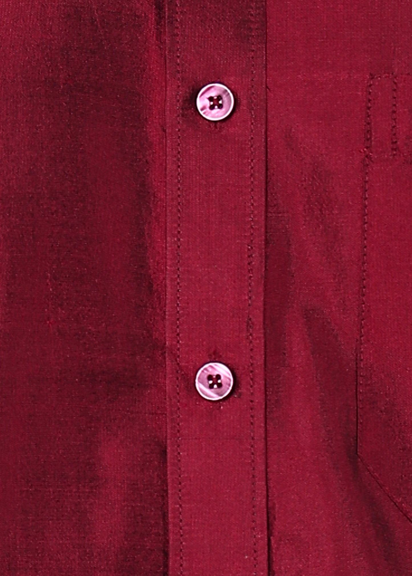 Tattva Men Maroon Toned Pure Silk Solid Opaque Shirt