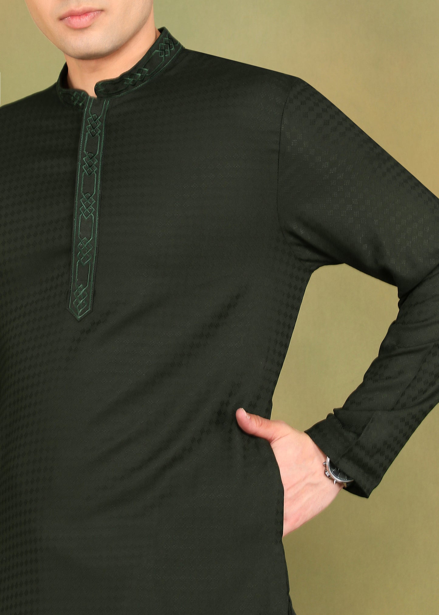 Tattva Men Geometric Kurta Pyjama Set