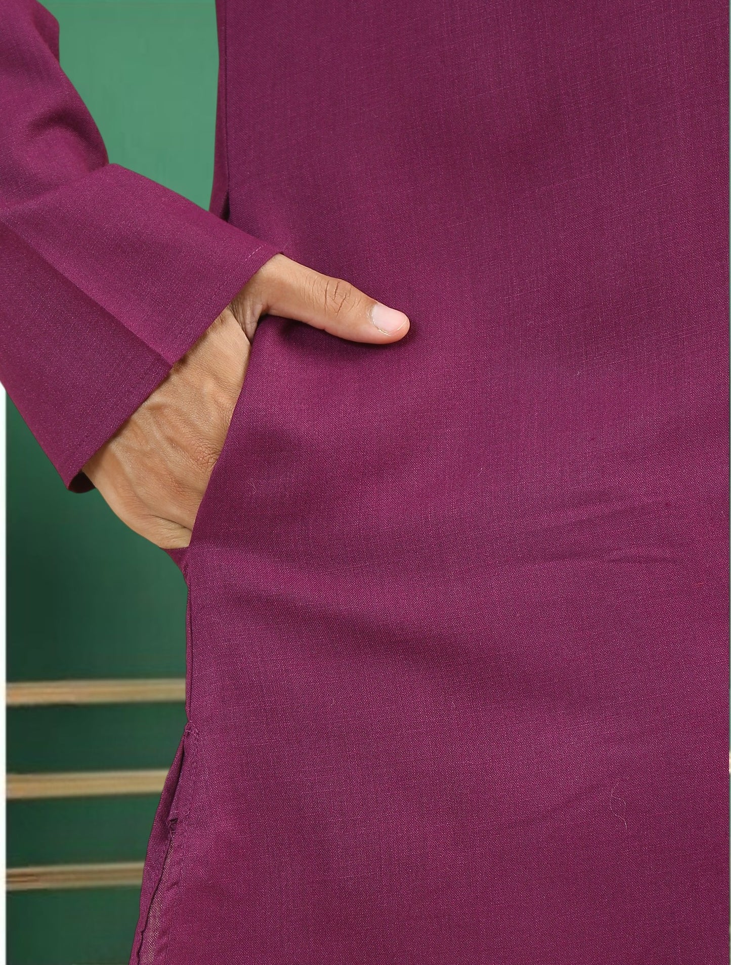 Tattva Men Premium Cotton Solid Straight Kurta