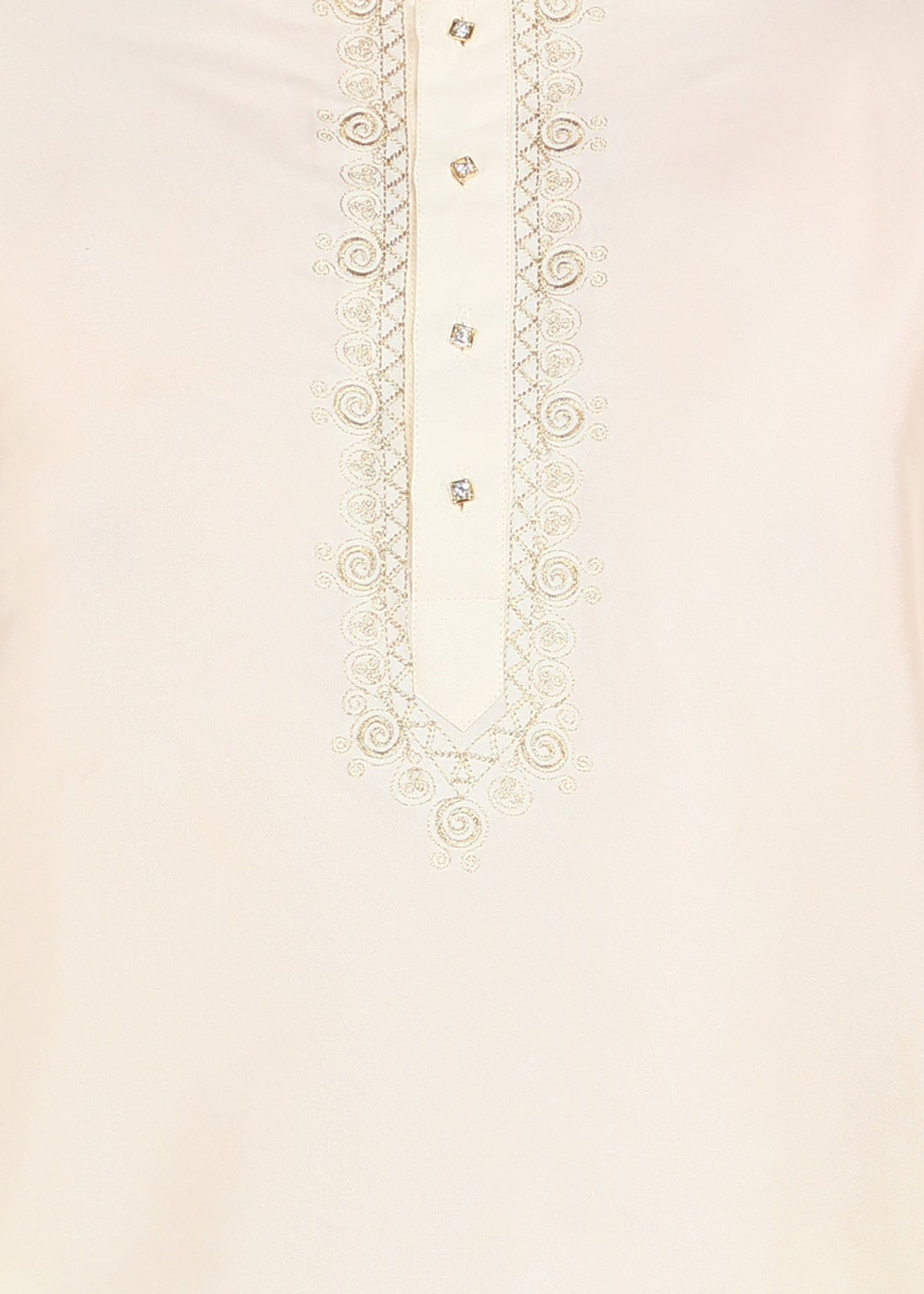 Tattva Men Cream Toned Short Kurta