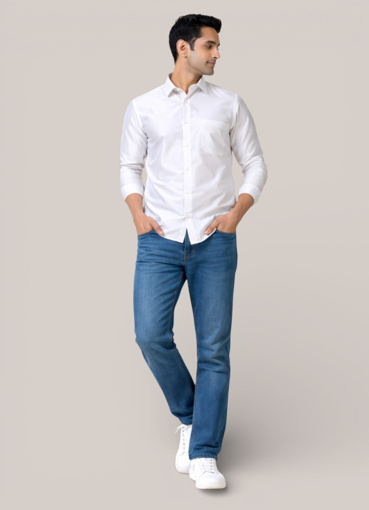 Tattva Men Solid Premium Polyester Casual Shirt