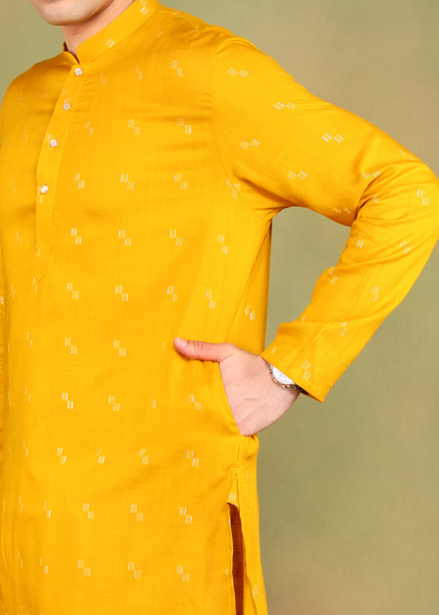 Tattva Men Geometric Printed Kurta Pyjama Set