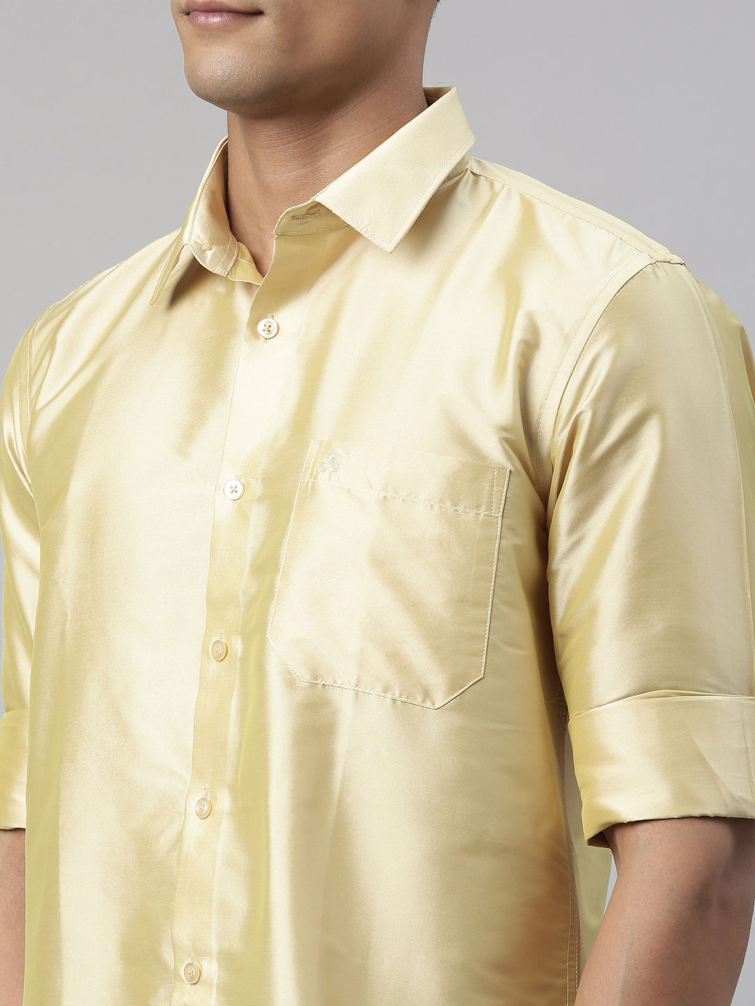 Lemon Yellow Slim Fit Solid Shirt