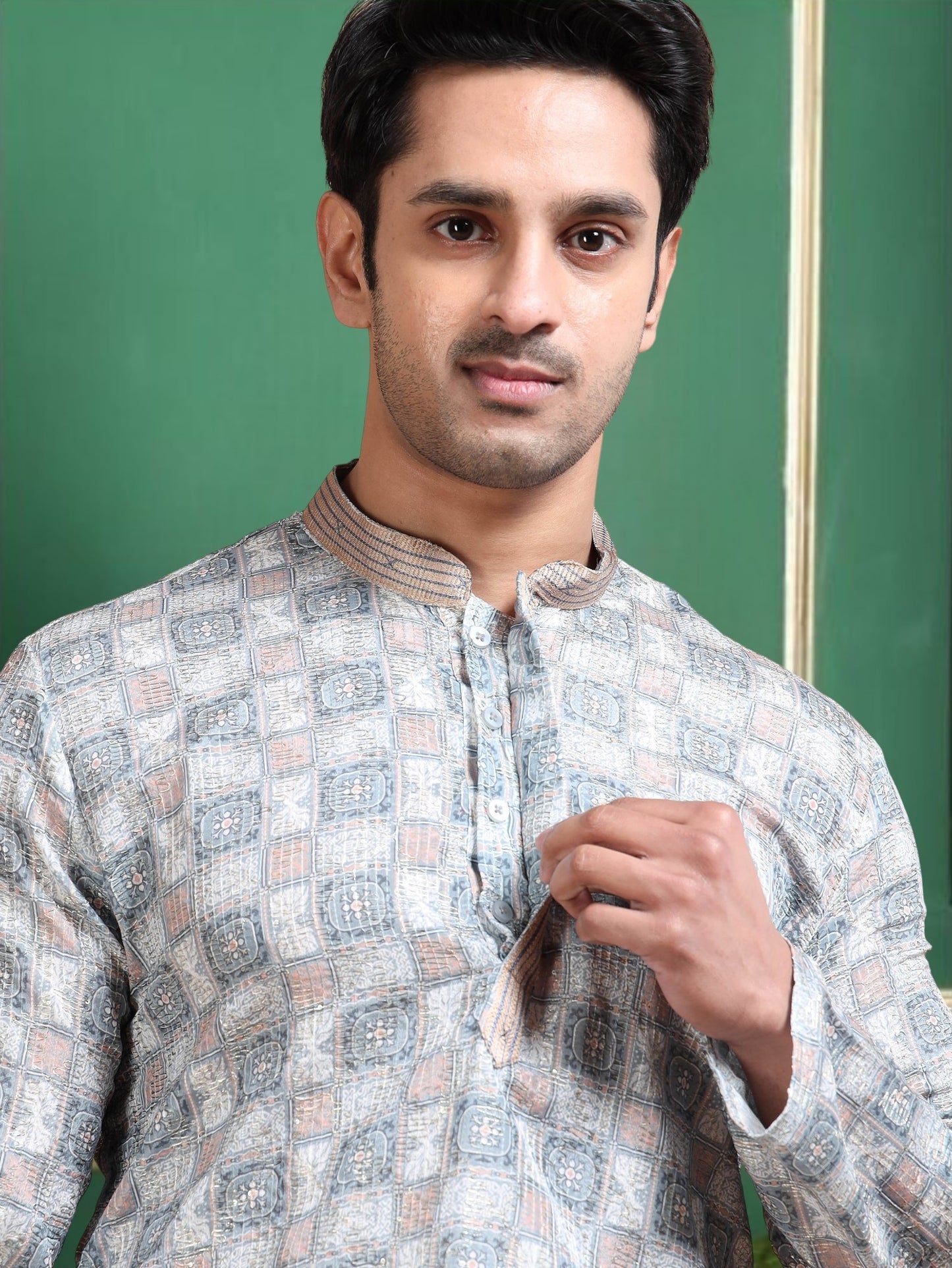 Tattva Men Empire Sequinned Kurta with Pyjamas