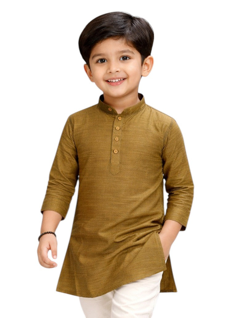 TATTVA Boys Cotton Solid Ethnic Kurta