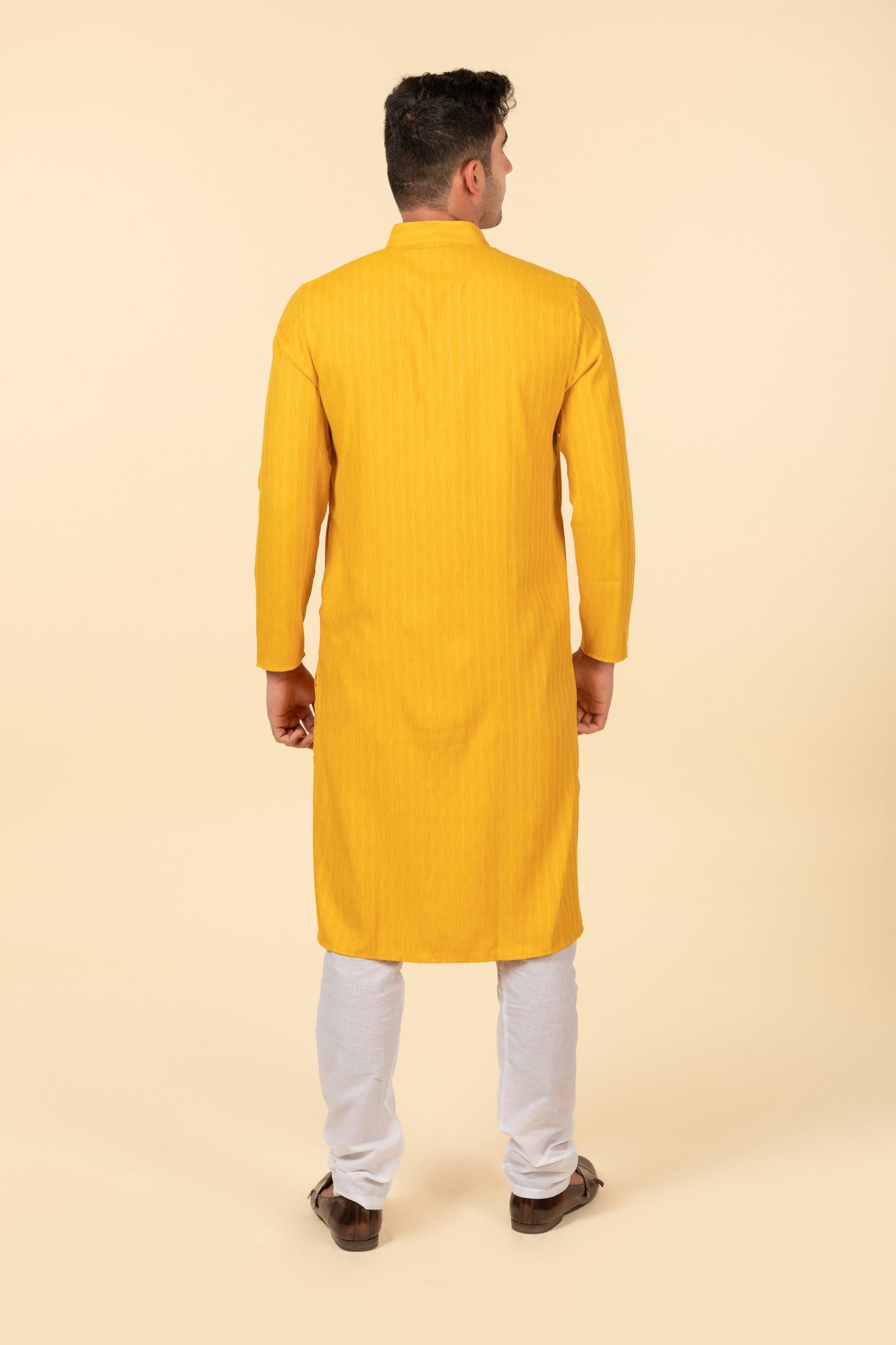 Yellow Pattern Long Kurta