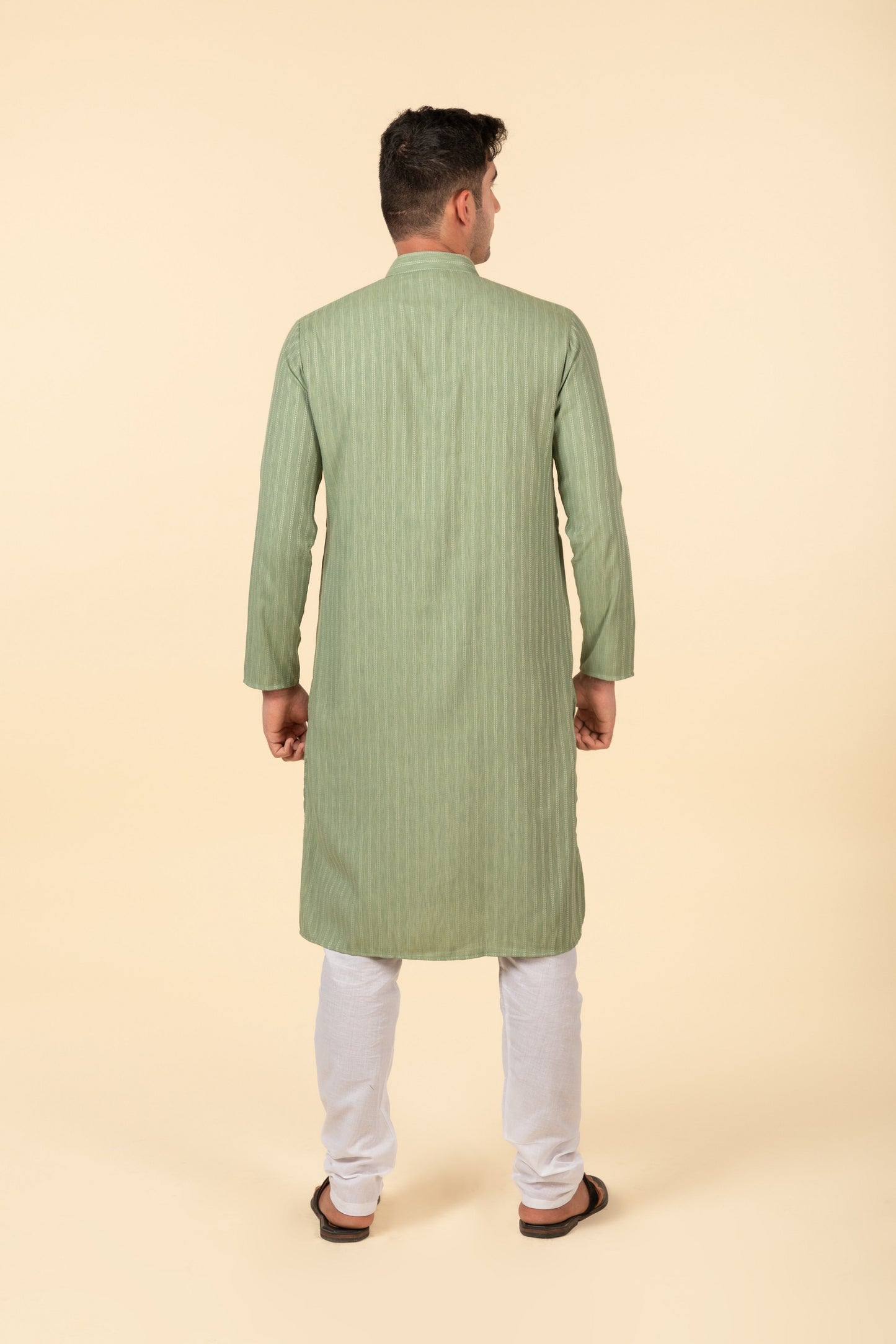 Light Green Pattern Long Kurta